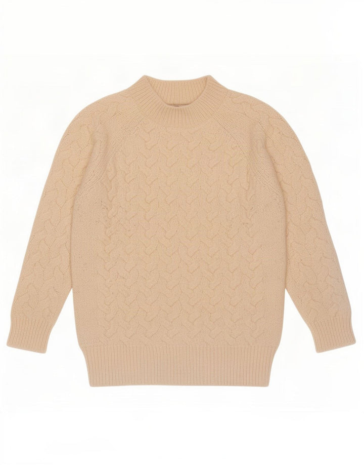 Marks & Spencer Womens Turtle Neck Jumper Sweater UK 14 Medium Beige