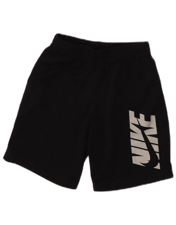 NIKE Boys Graphic Sport Shorts 7-8 Years Black Polyester