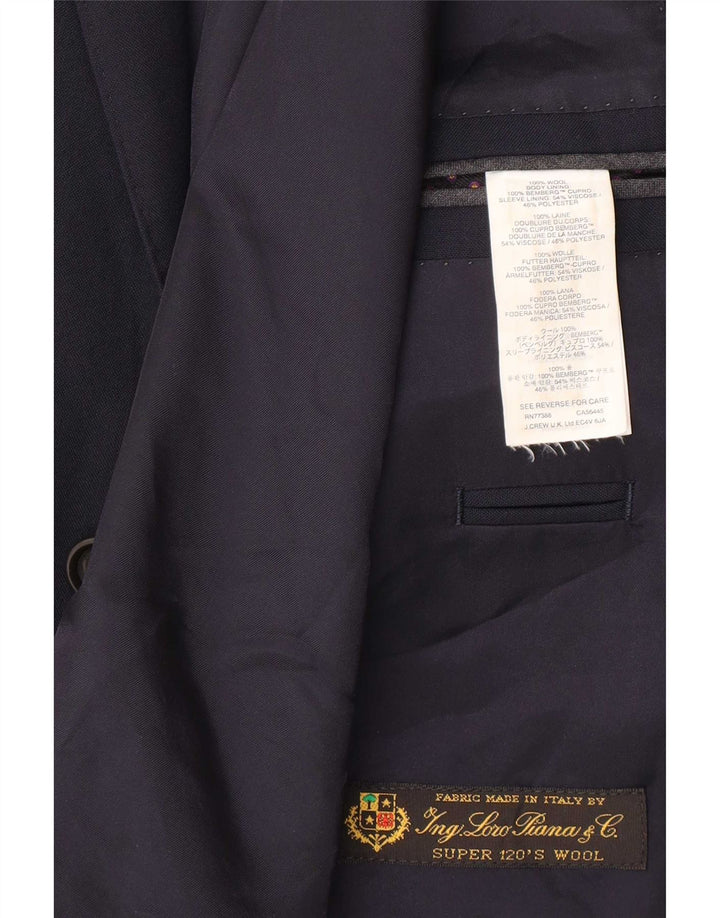 J. Crew Mens Ludlow 2 Button Blazer Jacket UK 38 Medium Navy Blue Nylon