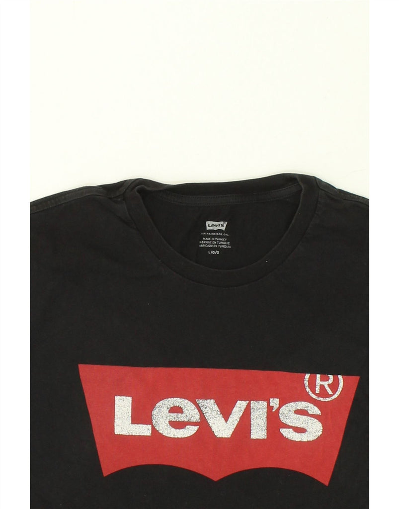 LEVI'S Mens Graphic T-Shirt Top Large Black | Vintage Levi's | Thrift | Second-Hand Levi's | Used Clothing | Messina Hembry 