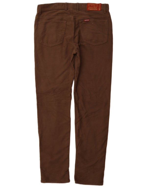 CARRERA Womens Regular Casual Trousers W36 L32 Brown Cotton