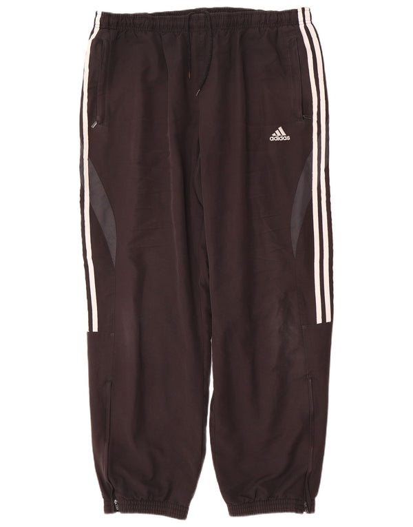 Adidas Mens Tracksuit Trousers Joggers XL Black Colourblock Polyester