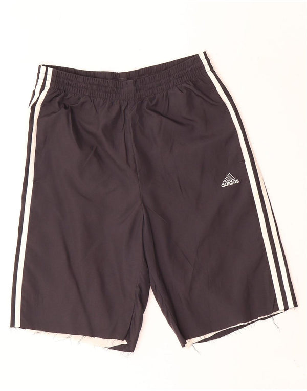 Adidas Womens Sport Shorts UK 10 Small Black Polyester