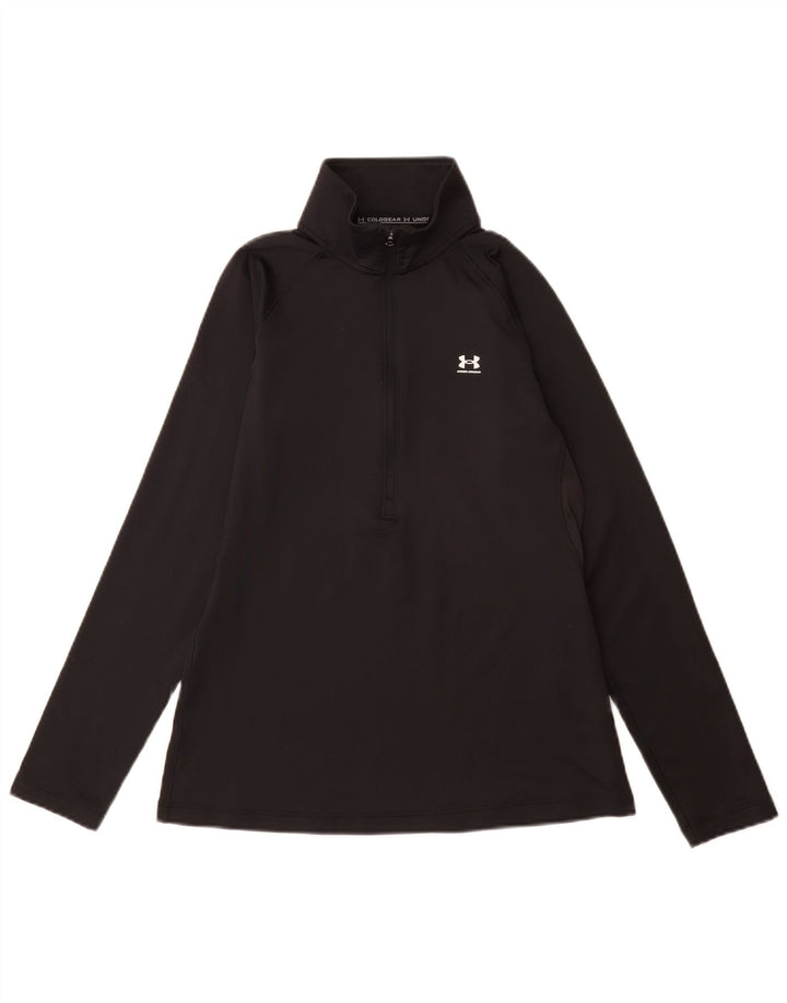 Under Armour Womens Cold Gear Pullover Tracksuit Top UK 10 Small Black