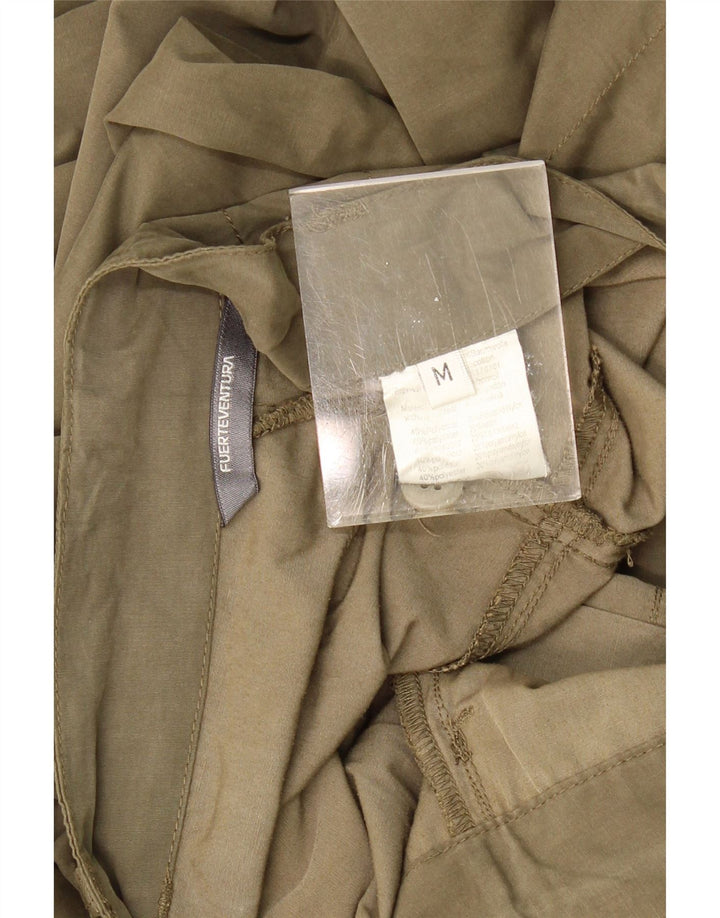 VINTAGE Womens Slim Cargo Trousers Medium W30 L30 Khaki Cotton