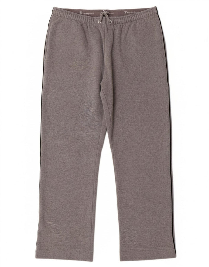 CHAMPION Boys Tracksuit Trousers 11-12 Years Large Grey Cotton