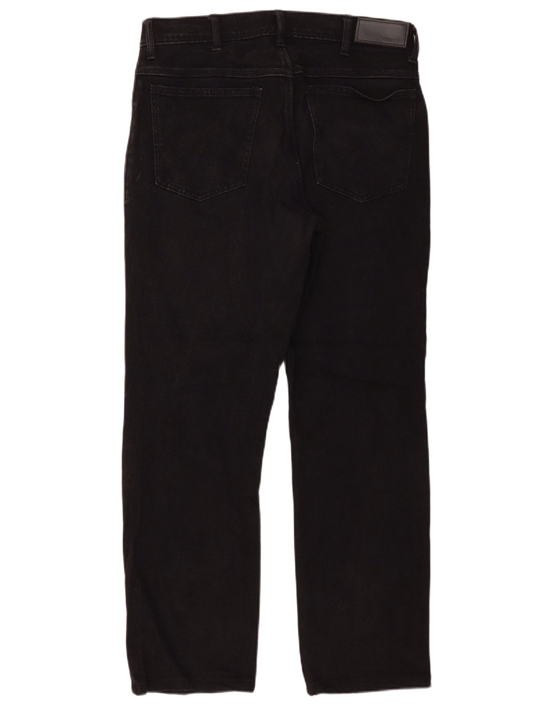 Wrangler Mens Straight Jeans W34 L29 Black Cotton