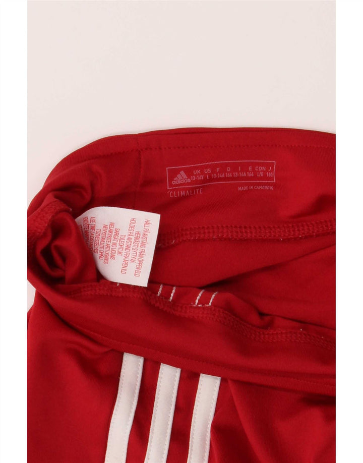 Adidas Girls Climalite Leggings 13-14 Years Red Polyester