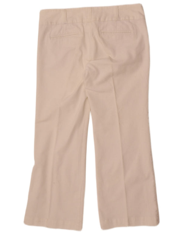 Monsoon Womens Straight Chino Trousers UK 16 Large W36 L29 White Cotton