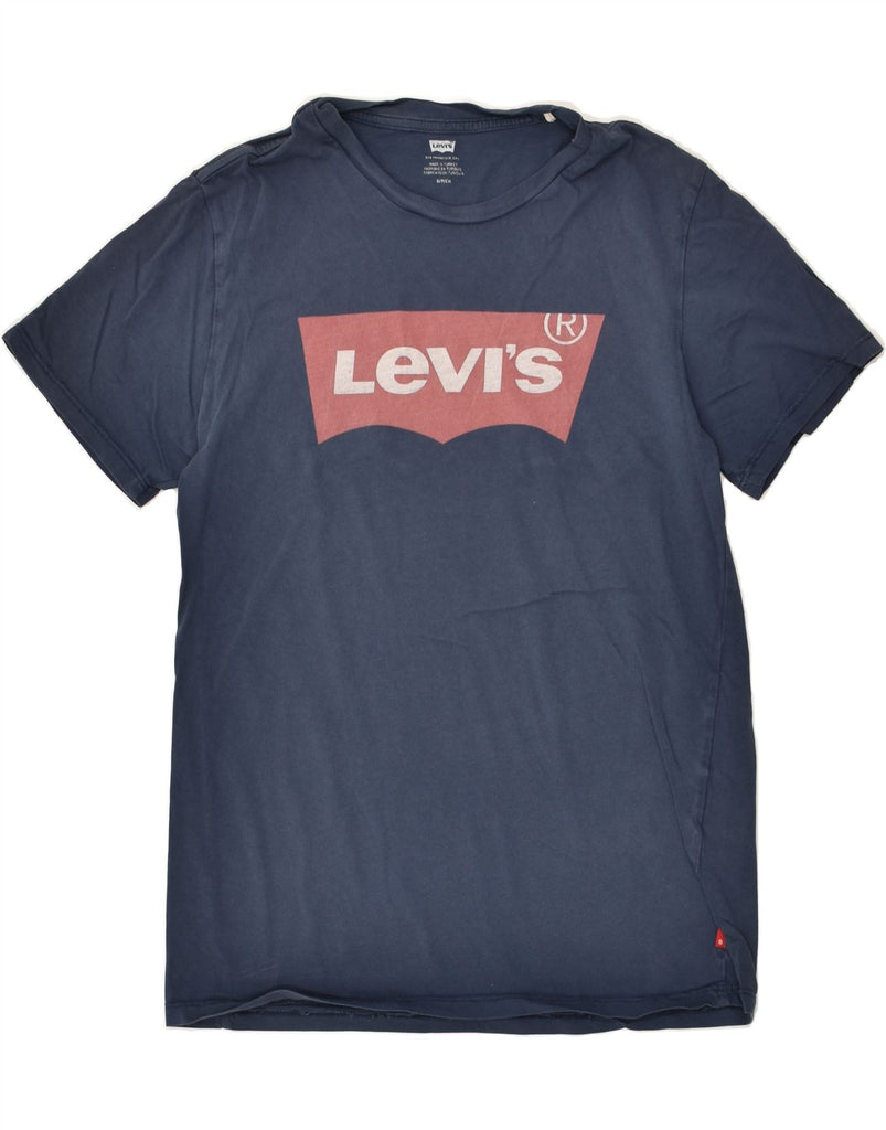 LEVI'S Mens Graphic T-Shirt Top Small Navy Blue Cotton | Vintage Levi's | Thrift | Second-Hand Levi's | Used Clothing | Messina Hembry 