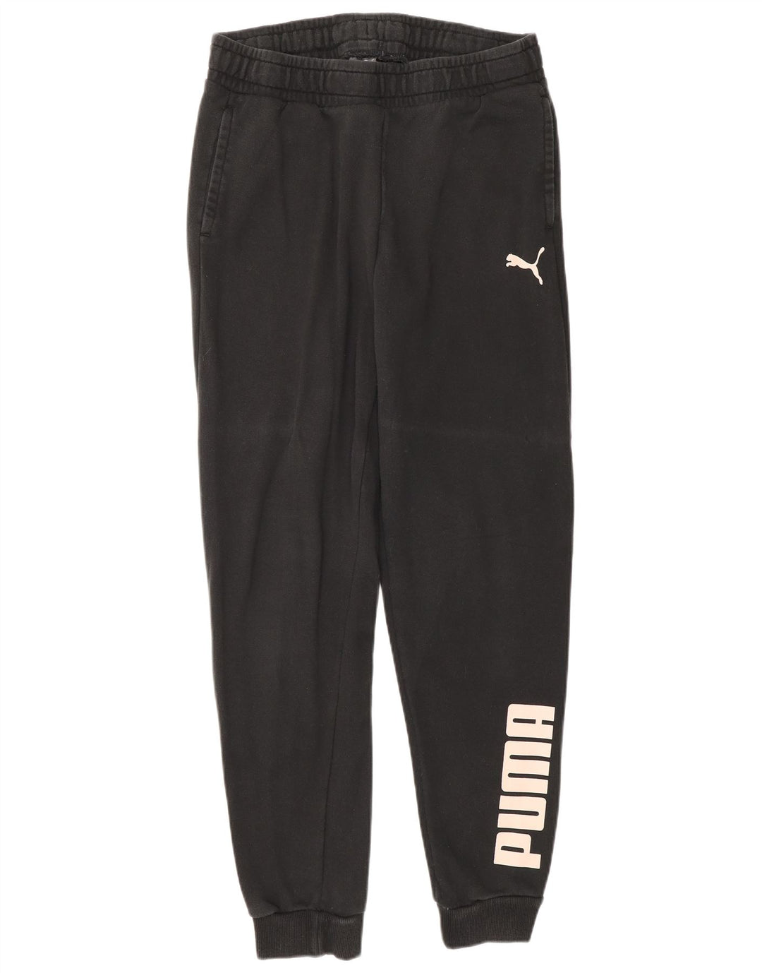 Puma Womens Graphic Tracksuit Trousers Joggers UK 12 Medium  Black