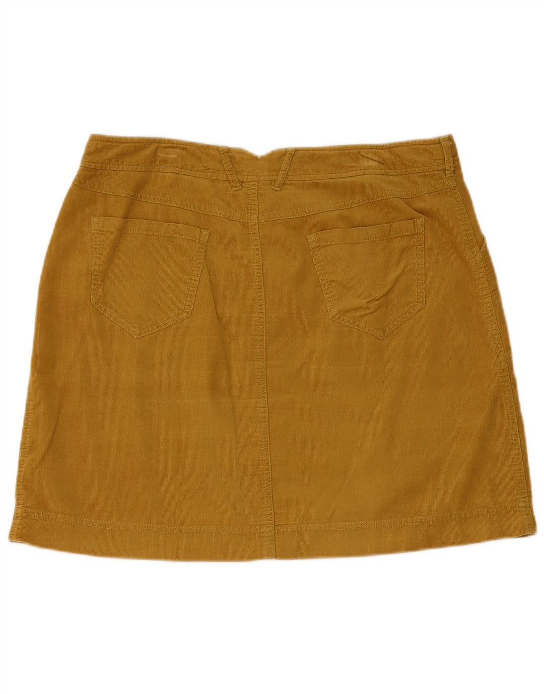 WHITE STUFF Womens Mini Corduroy Skirt UK 12 Medium W32  Yellow Cotton