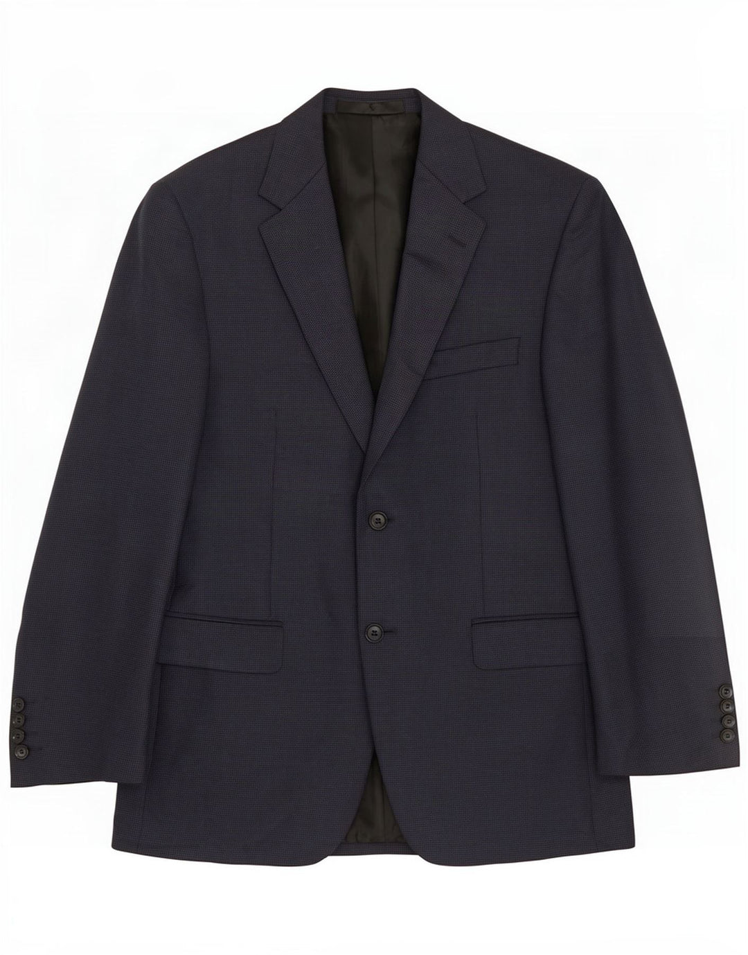 Marks & Spencer Mens Short Blazer Jacket UK 38 Medium Navy Blue Houndstooth