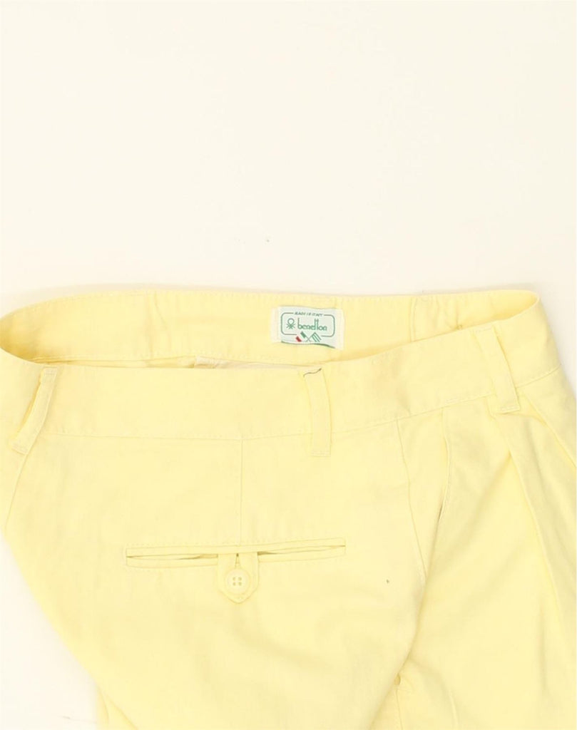 BENETTON Womens Pegged Chino Trousers Size 44 Medium W26 L28 Yellow | Vintage Benetton | Thrift | Second-Hand Benetton | Used Clothing | Messina Hembry 