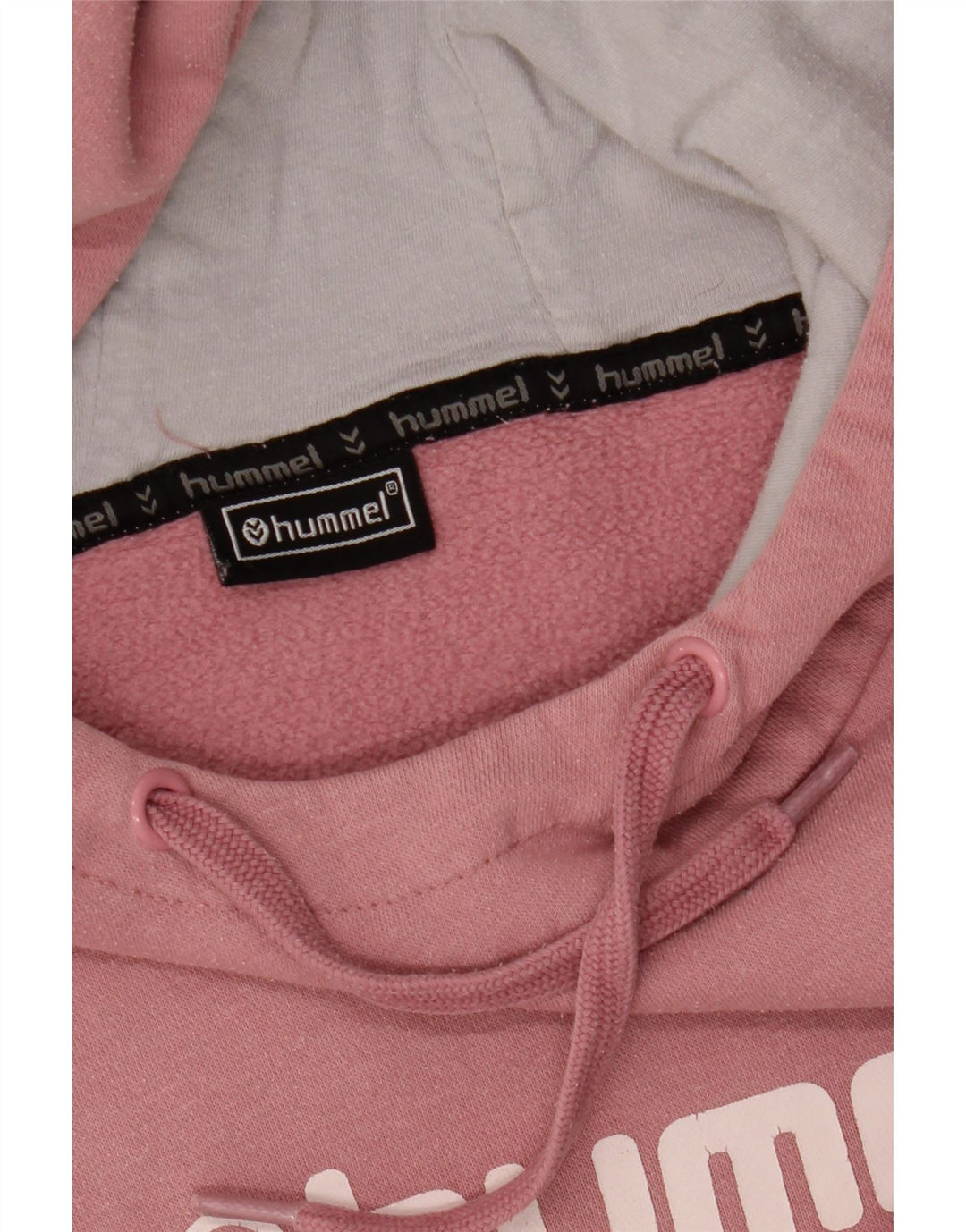 Hummel Mens Graphic Hoodie Jumper Small Pink Cotton