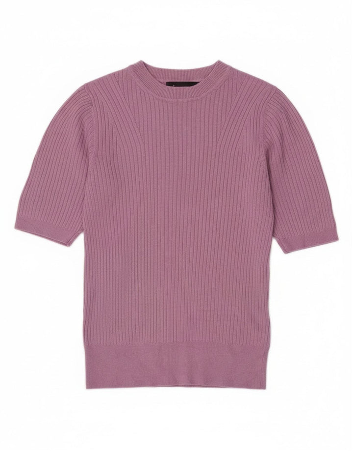 Marks & Spencer Womens Crew Neck Jumper Sweater UK 8 Small Purple