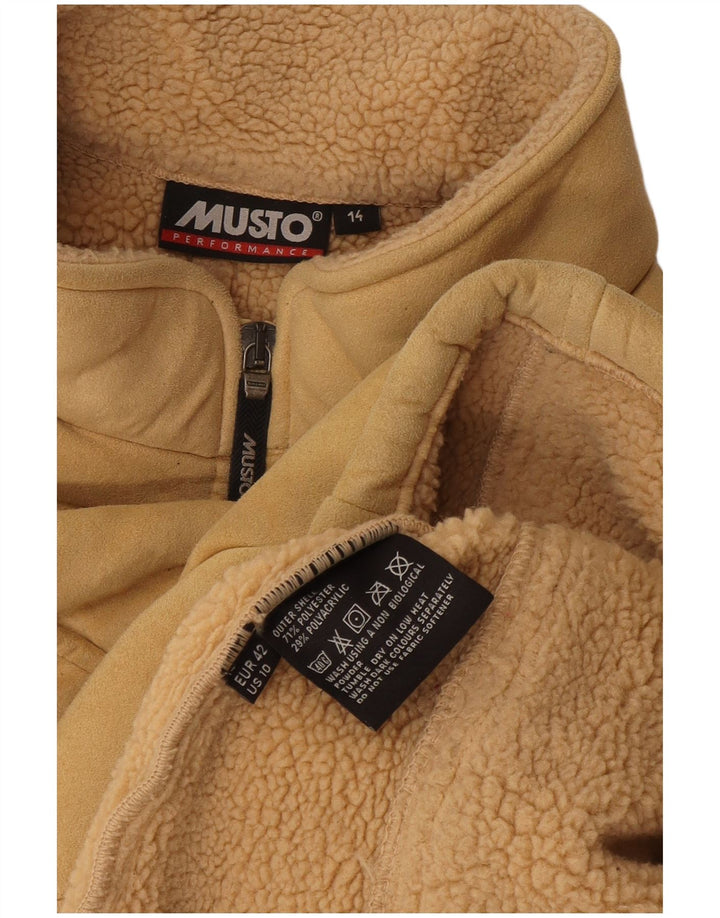 Musto Womens Sherpa Gilet UK 14 Large Beige Polyester