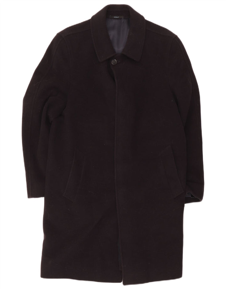 Douglas Mens Overcoat UK 38 Medium Black Wool