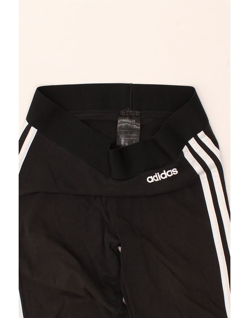 ADIDAS Womens Leggings UK 8/10 Small Black Cotton | Vintage Adidas | Thrift | Second-Hand Adidas | Used Clothing | Messina Hembry 