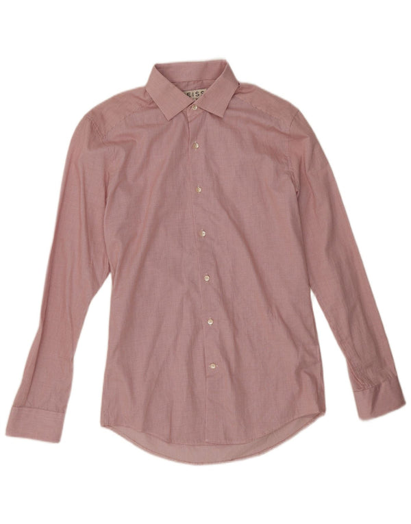 Reiss Mens Slim Fit Shirt Small Red Gingham Cotton