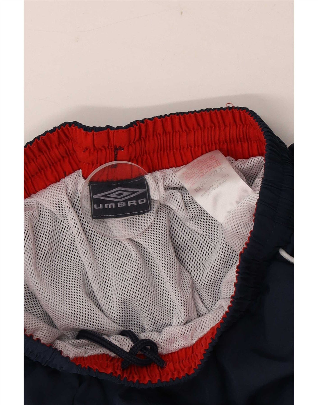 Umbro Mens Graphic Sport Shorts Medium  Navy Blue Polyester
