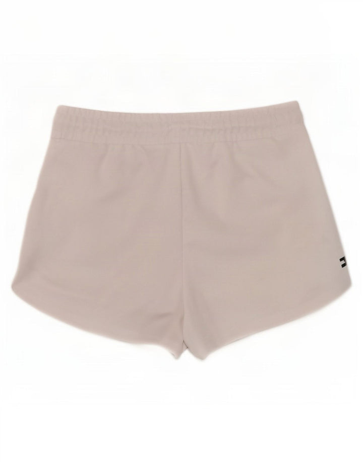 Nike Womens Graphic Sport Shorts UK 10 Small White Colourblock Polyester