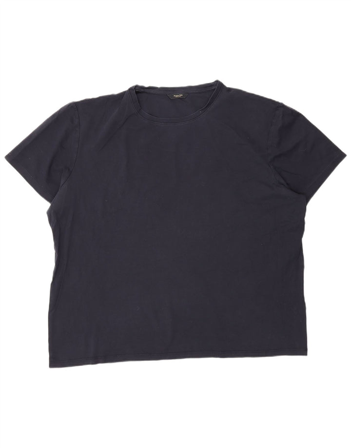 Massimo Dutti Mens T-Shirt Top 2XL Navy Blue