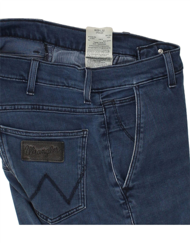 WRANGLER Mens Spencer Slim Jeans W29 L32  Navy Blue Cotton | Vintage Wrangler | Thrift | Second-Hand Wrangler | Used Clothing | Messina Hembry 
