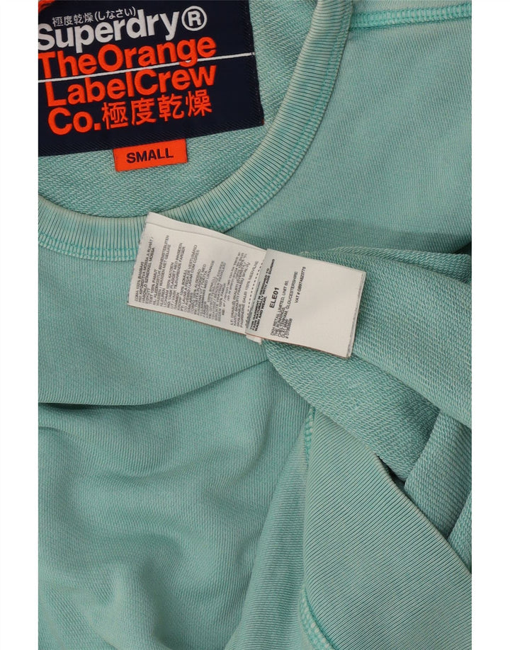 Superdry Mens Sweatshirt Jumper Small Green Cotton