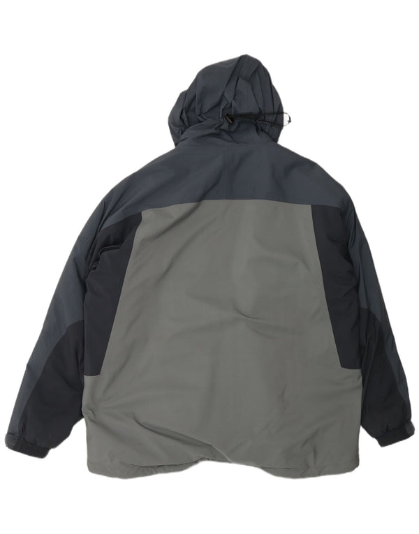 Marmot Mens Hooded Windbreaker Jacket UK 42 XL Grey Colourblock Sports