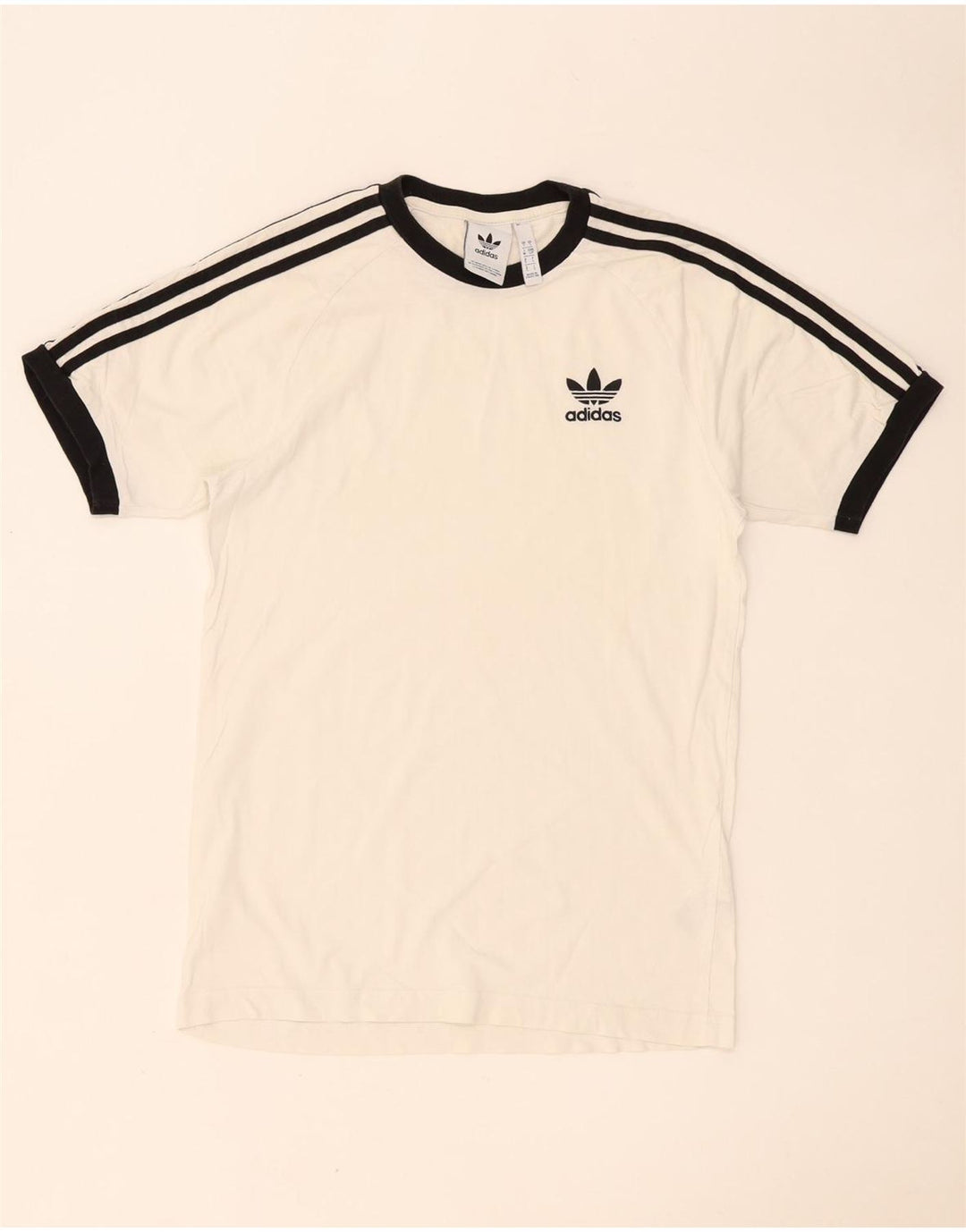 Adidas Mens T-Shirt Top Small White Cotton