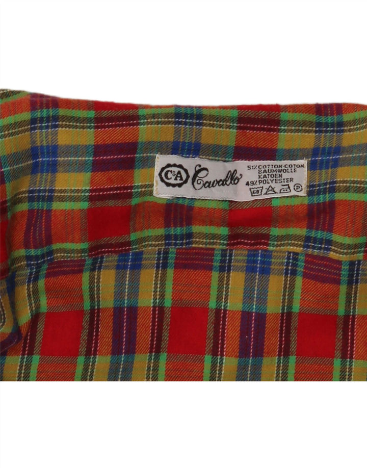 C & A Mens Shirt Medium Multicoloured Check Cotton
