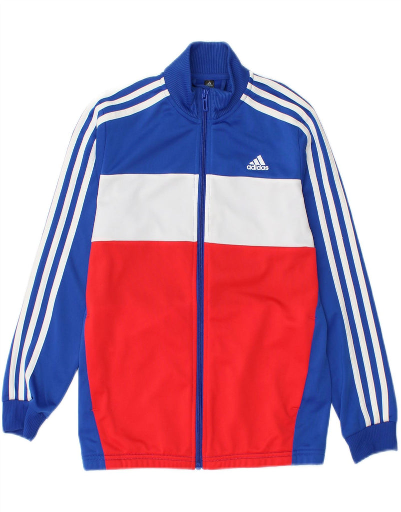 ADIDAS Boys Tracksuit Top Jacket 11-12 Years Multicoloured Colourblock Vintage Adidas and Second-Hand Adidas from Messina Hembry 