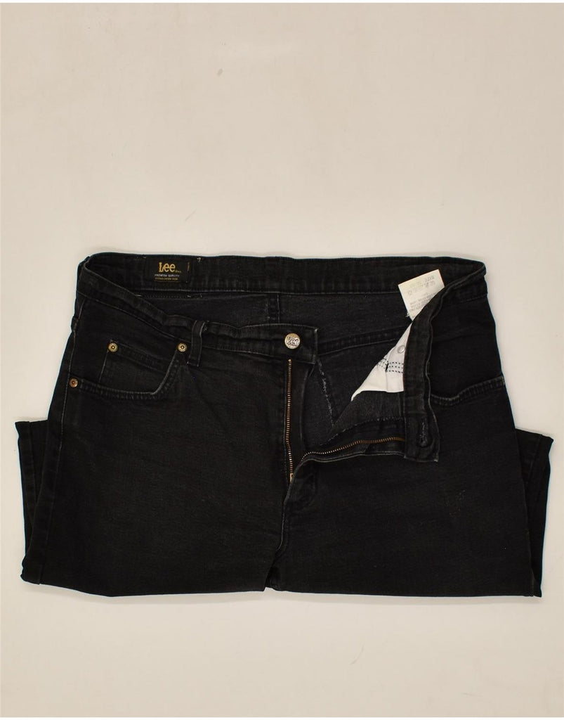 LEE Mens Straight Jeans W36 L32 Black Cotton | Vintage Lee | Thrift | Second-Hand Lee | Used Clothing | Messina Hembry 