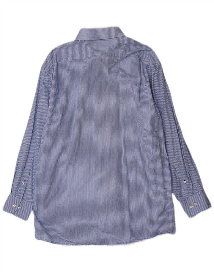 Tommy Hilfiger Mens Regular Fit Shirt Size 16 1/2 Large Blue Pinstripe