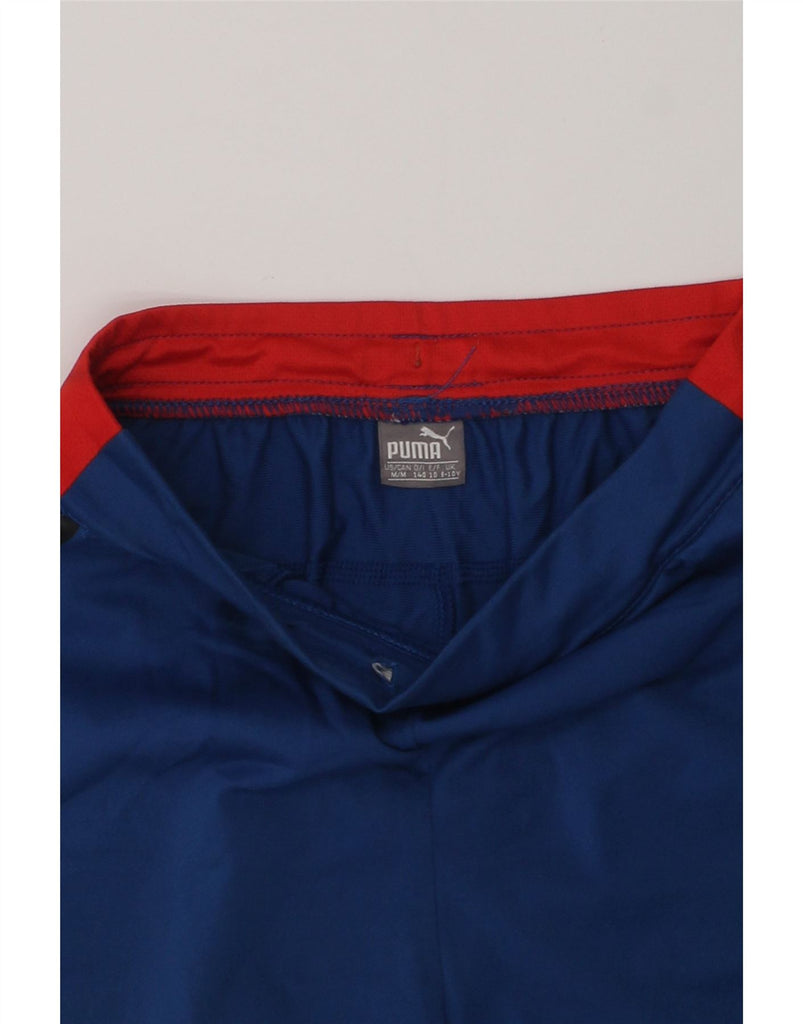 PUMA Boys Sport Shorts 9-10 Years Blue Colourblock Polyester | Vintage Puma | Thrift | Second-Hand Puma | Used Clothing | Messina Hembry 