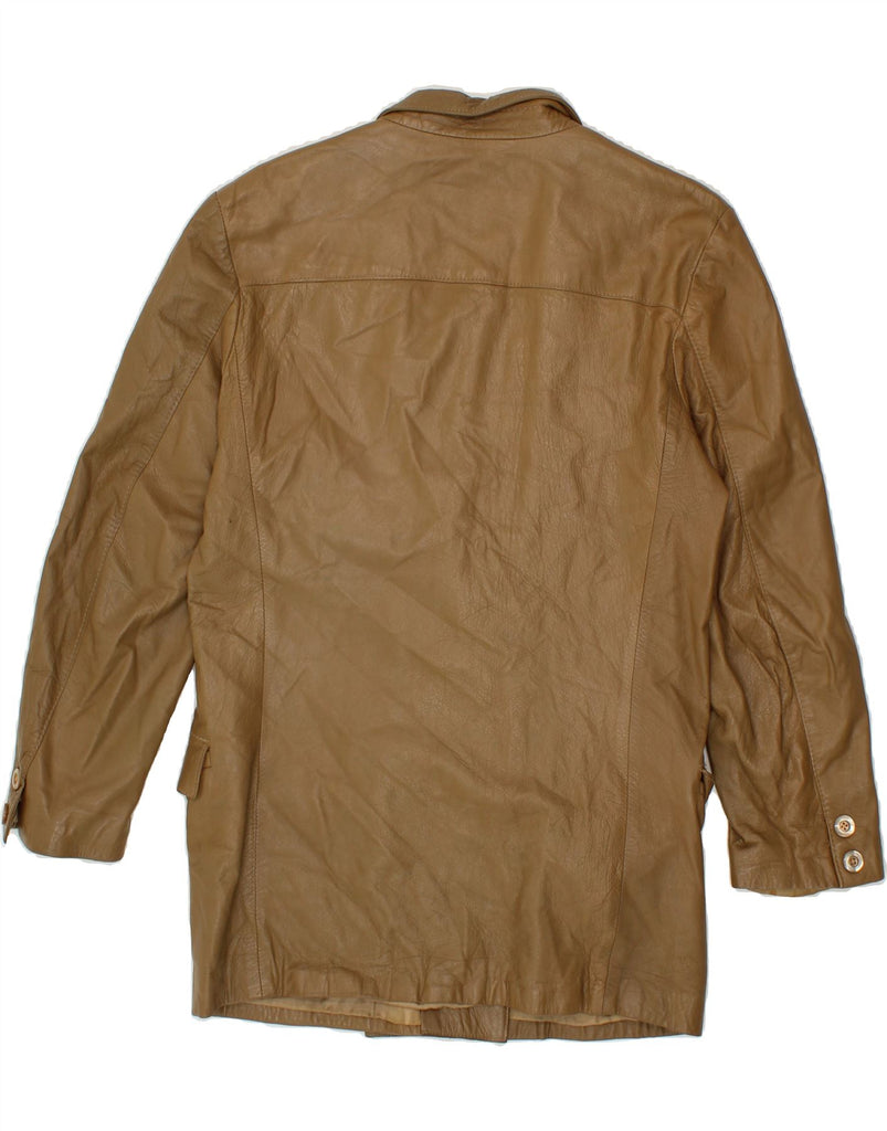 VINTAGE Womens Leather Coat IT 48 XL Brown Leather Vintage Vintage and Second-Hand Vintage from Messina Hembry 