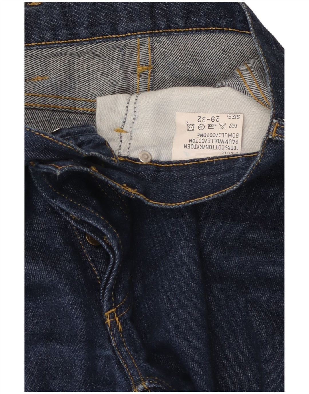 Lee Mens Straight Jeans W29 L29 Blue Cotton