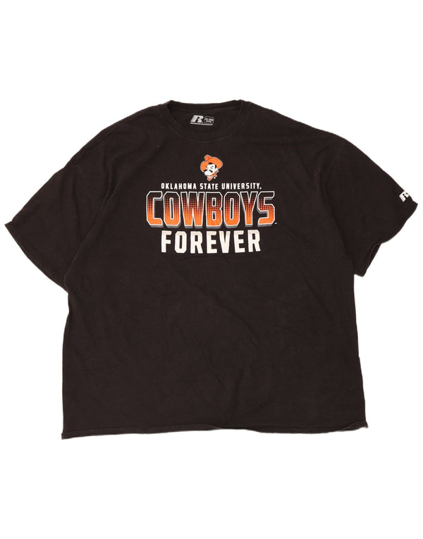 Russell Athletic Mens Oklahoma State Cowboys Graphic T-Shirt Top 3XL Black