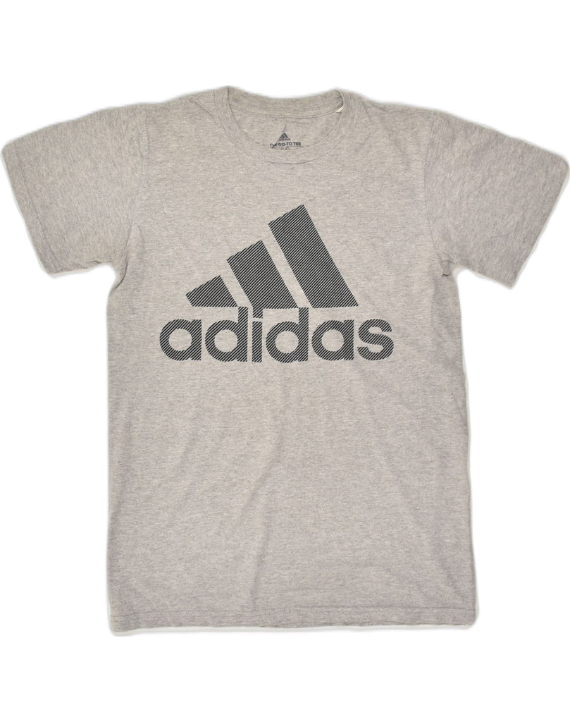 ADIDAS Mens Graphic T-Shirt Top Small Grey Cotton | Vintage Adidas | Thrift | Second-Hand Adidas | Used Clothing | Messina Hembry 