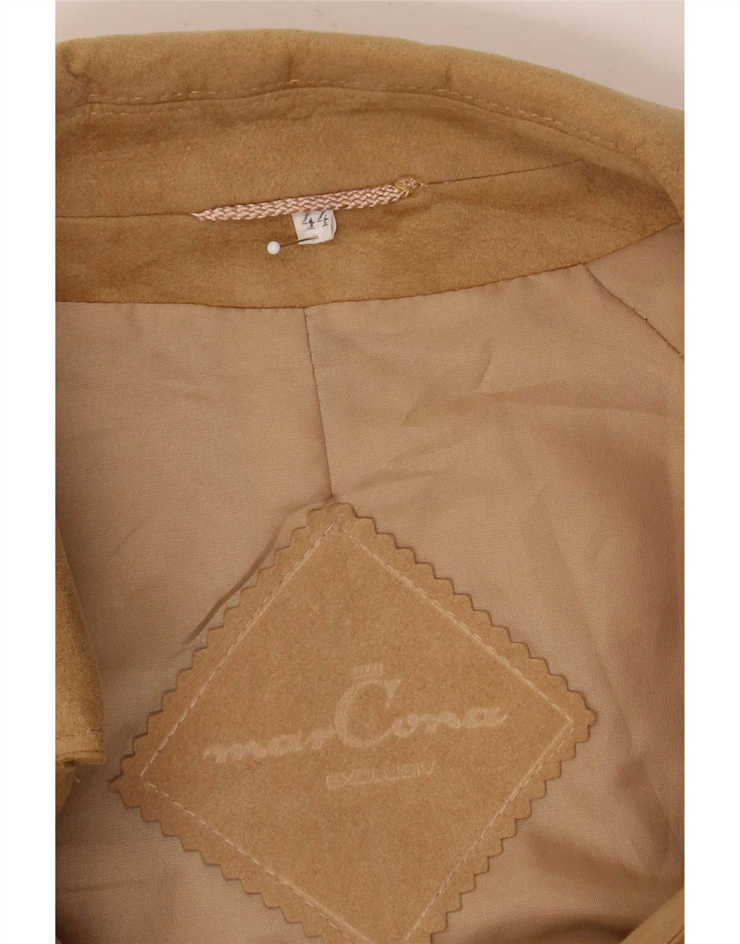 Marcona Womens Overcoat EU 44 XL Beige Polyester