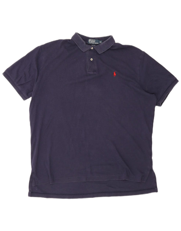 POLO RALPH LAUREN Mens Polo Shirt XL Navy Blue Cotton