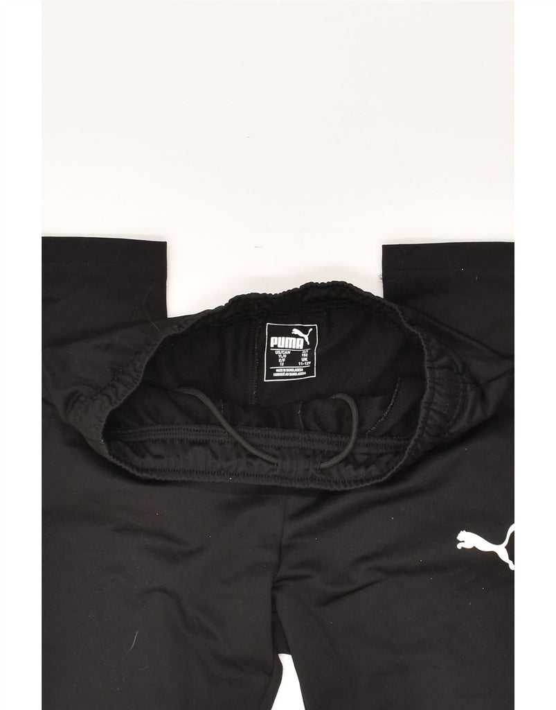 PUMA Boys Tracksuit Trousers 11-12 Years Black Polyester | Vintage Puma | Thrift | Second-Hand Puma | Used Clothing | Messina Hembry 