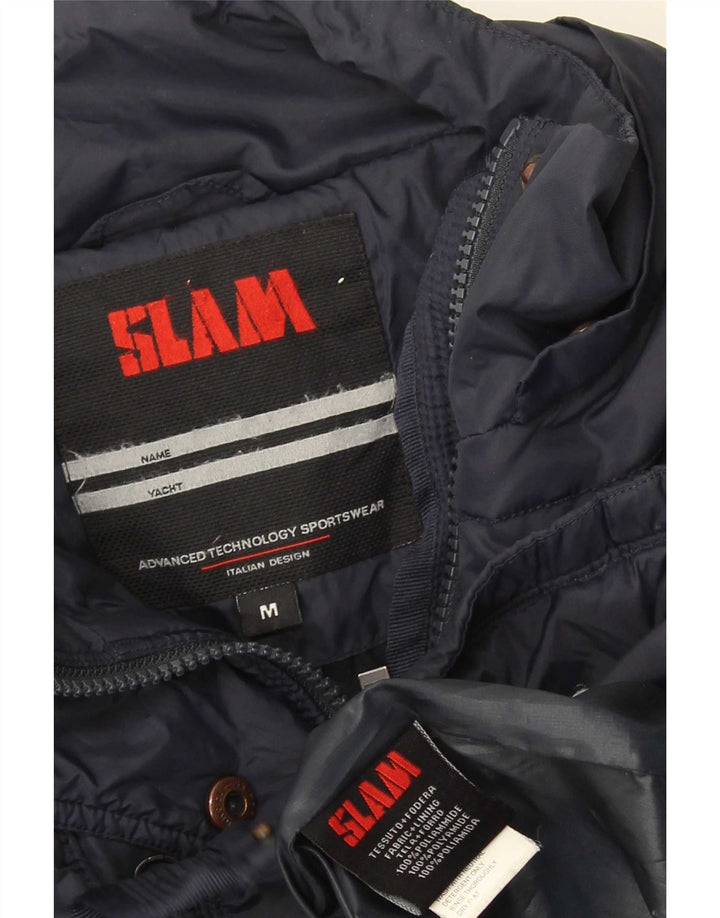 Slam Womens Padded Jacket UK 14 Medium Navy Blue Polyamide