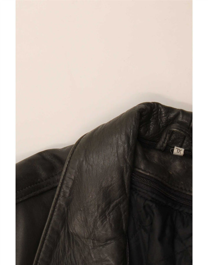Vintage Mens Leather Jacket UK 42 XL Black