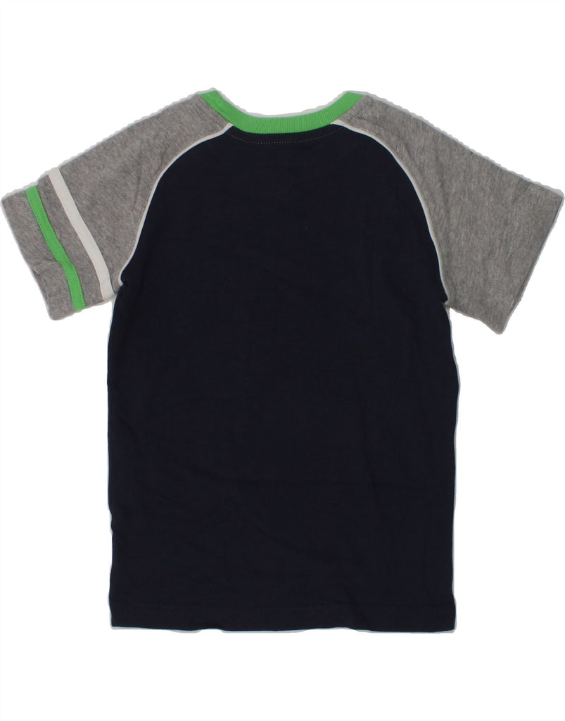 CHAMPION Boys Graphic T-Shirt Top 3-4 Years XS Navy Blue Colourblock | Vintage Champion | Thrift | Second-Hand Champion | Used Clothing | Messina Hembry 