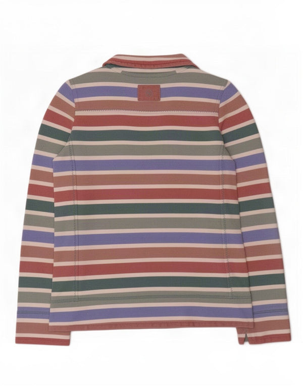 Fat Face Womens 1/4 Zip Sweatshirt Jumper UK 10 Small Multicoloured Striped