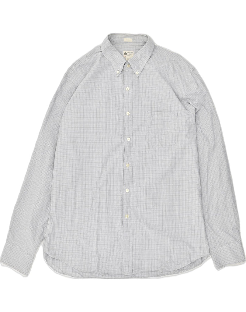 J. CREW Mens Tailored Fit Shirt XL Grey Check Cotton | Vintage J. Crew | Thrift | Second-Hand J. Crew | Used Clothing | Messina Hembry 