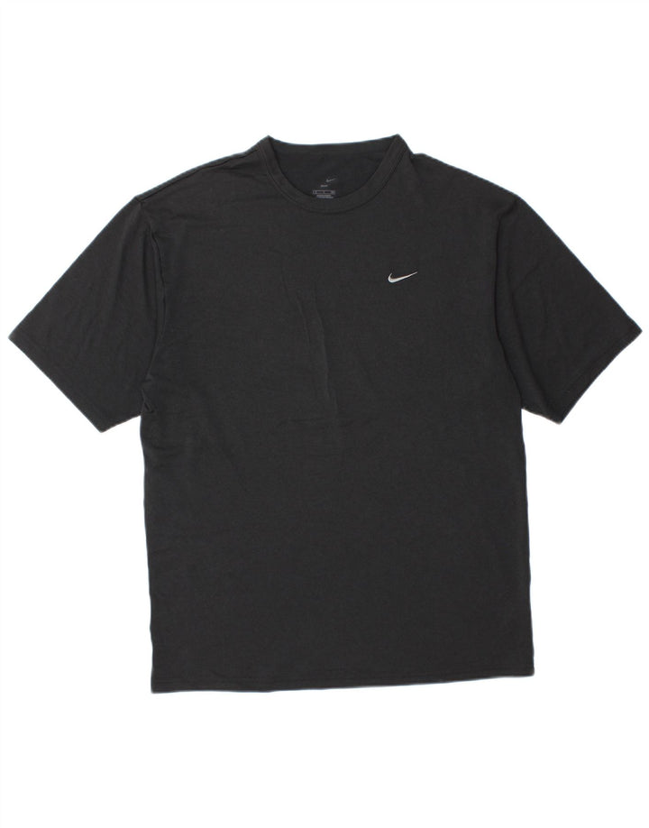 Nike Mens Dri Fit T-Shirt Top Medium Black Polyester