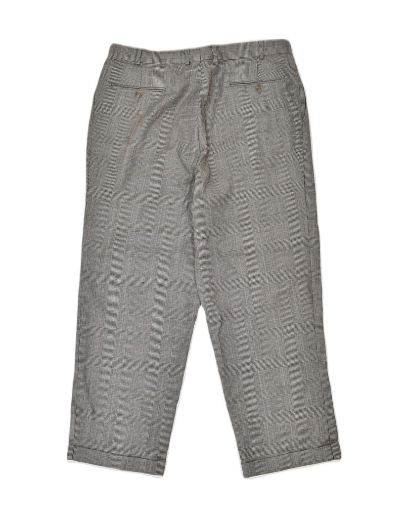 CHAPS Mens Pegged Casual Trousers W35 L28 Grey Check | Vintage | Thrift | Second-Hand | Used Clothing | Messina Hembry 